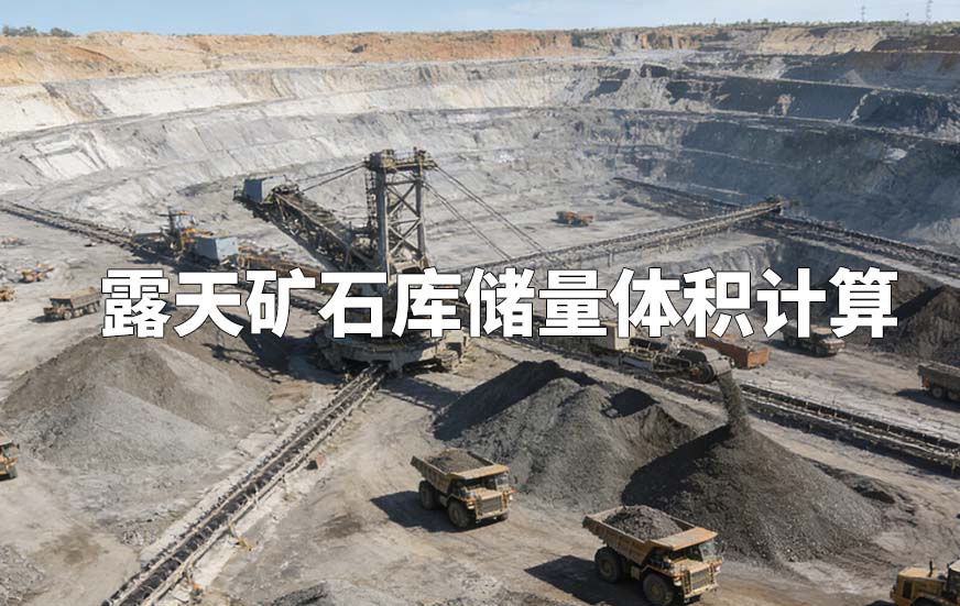 露天礦石庫儲量體積計算