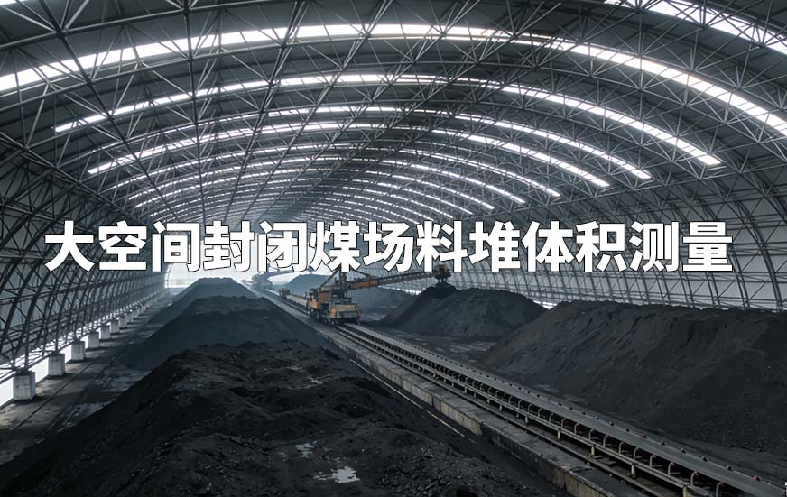 大空間封閉煤場料堆體積測量