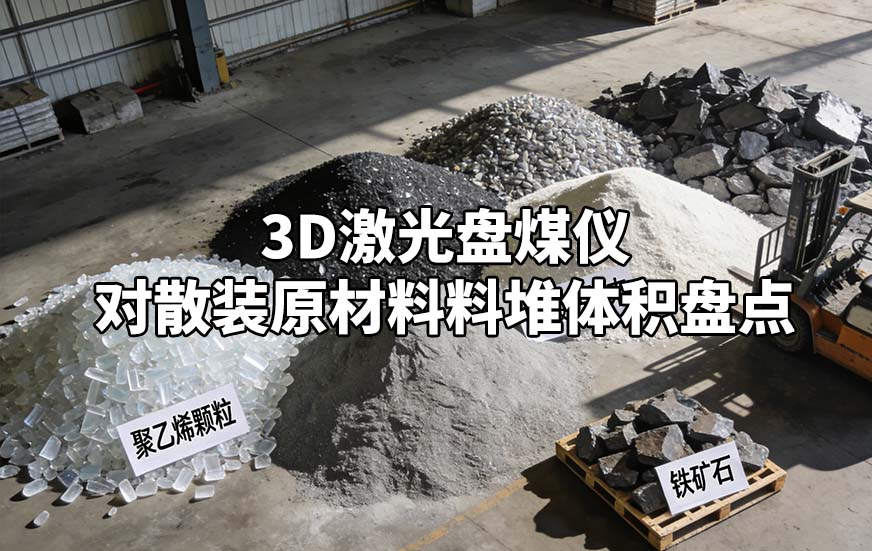 3D激光盤煤儀如何對散裝原材料料堆體積盤點