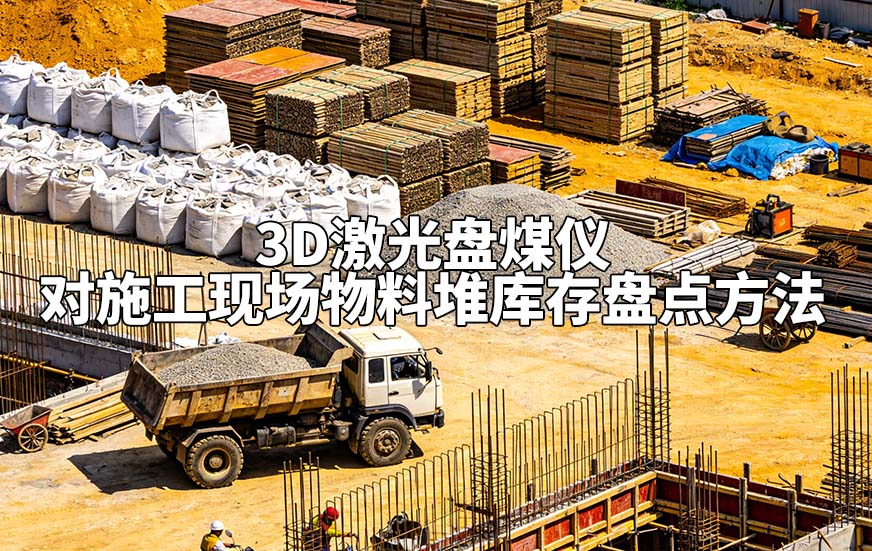 3D激光盤煤儀如何對施工現(xiàn)場物料堆庫存盤點方法